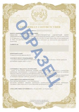 Образец Сертификат СТО 01.064.00220722.2-2020 Красный Яр Сертификат СТО 01.064.00220722.2-2020 