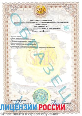 Образец сертификата соответствия (приложение) Красный Яр Сертификат ISO 14001
